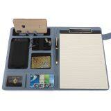 Fashion Office Manager Business Clip Conference A4 Three Color PU Leather Meeting Folder thumbnail-5