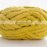 Baby soft dyed 100% polyester chunky hand knitting yarn for blanket
