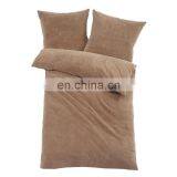 I@home 100%polyester Soild Color Microfiber Coral Fleece Bed Duvet Cover Sheet Set thumbnail-5
