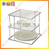 Multilevel dish rack for cabinets/dish shelf rack