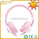 Fashion Hot Selling Best Stylish Lovely Pink Leather Headphone thumbnail-5