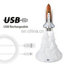Factory Price 3D Print LED Space Shuttle Lamp Night Light For Space Lovers Rocket Lamp thumbnail-4