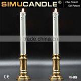 Simulated LED Taper Candle with Moving Flame and USA, EU patent