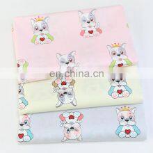 Cartoon Dog Crown Printed Fabric Newborn Bag Cotton Twill for Children Bedding Fabric thumbnail-5