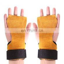 Hand Grips Gymnastics Weight Lifting Leather Grips Three Hole Hand With Wrist Support Palm Protection Cross Fit