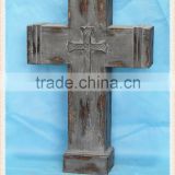 wholesale decorative vintage stand wood cross for home&garden decor. HW15A00350