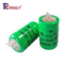 TROILY 4.8V 6.0V 80mAh 110mAh NIMH Button Rechargeable Battery thumbnail-3