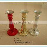Colored Electroplating Silver Glass Candlestick