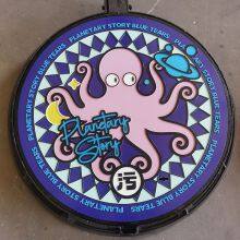 Customized Artistic Decorative Round Copper Color Manhole Cover
