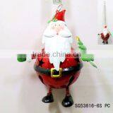 Cheap beautiful fashion christmas metal santa claus with bells ornament