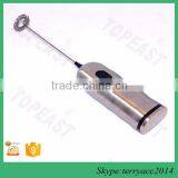 Coffee Handheld Milk Frother Wand With Stand - Professional Stainless Steel Drink Mixer