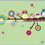 2016 Cute Colorful Owl Family Branch Butterfly PVC Wall Stickers Decal Decor for Kids Rooms thumbnail-4