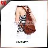 Genuine Leather Triangle Shaped Backpack for Lady thumbnail-1