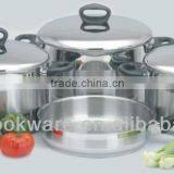 Induction Bottom Bakelite Handle 304 Stainless Steel Cookware With
