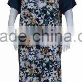 100% Rayon Simple Styling Traditional Print Muslim Abaya With Embroidery thumbnail-3