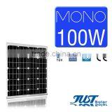 High Quality 100 Watt Monocrystalline Solar Panel for Home Solar Panel Kits Paneles Solares With CE Tuv