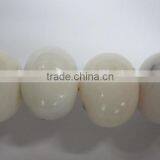 Natural White Jade Roundel Bead Mineral Gemstone for Jewelry Making thumbnail-1