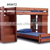 americna style Youth Bedroom Twin over Full Loft Bed with Staircase and Storage AS-B24