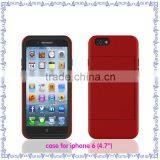 Silicone + PC Cell Phone Case For Iphone 6 Case , for Iphone 6 Bumper Case With Hard Cover thumbnail-2