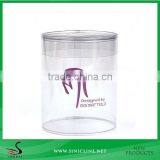 Sinicline Custom Logo Transparent PVC Cylinder Box for Scarf Packaging