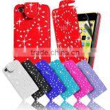 Diamond Leather Flip Bling Glitter Mobile Phone Case Cover For APPLE IPhone 5C thumbnail-1