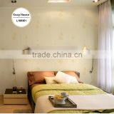 Hot Embossed Pvc Wallpaper, Soft Pink Pastoral Botanical Wall Sticker for Home Decor , Paintable Wall Mural Ideas