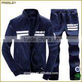 Factory wholesale fashionable polyester 100% men's athletic sports wear new design track suit