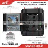 VR8808-3GW 8 Channel 1TB HDD & 64GB sd Card Vehicle Dvr 3g WiFi Gps GPRS