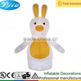 DJ-539 Outdoor Happy Easter day inflatable rabbit with led light yellown ears tag decorations