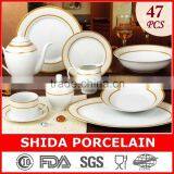 47pcs Dinner Set Gold