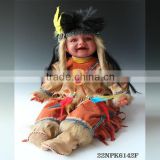 Indian Native American doll Sitting Figure Doll 22 Inches handmade in vinyl
