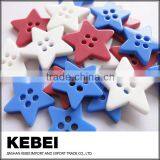 Custom Pentagon Plastic Resin Mixed Star Shape Buttons for Gifts, Diy, Kids Handicraft Making