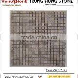 15*15 Biege Carpet Polished Marble Mosaic Tiles thumbnail-1