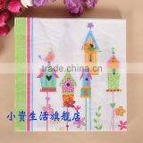 Cartoon Colorful Cute House Printed 100% Virgin Wood Pulp Napkin Tissue