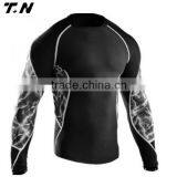 Sublimated Printed Men Black Mma Rash Guard and Tight thumbnail-1