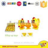 Hot Sale Plastic Mini Wind up Cartoon Jumping Chick Easter Toy