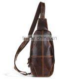 Men Vintage Genuine Leather Cross Body Chest Bag