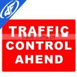 Reflective Adhesive Traffic Control Ahead Road Sign
