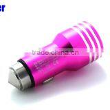 Best Safety Hammer Dual USB Car Charger High Quality Car Charger for Mobile Phone thumbnail-2