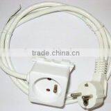 French NF Power Cord Extension Socket for Ironing Board With Cable H05VV-F 3X1.0