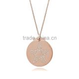 Silver/Brass with 14k Plated Rose Gold Genuine Crystal Customize Design Religions Symbol 'Wicca' Pendants Jewelry
