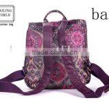 Reliable Quality Chinese Folk Style Ladies Canvas Laptop Backpack thumbnail-3