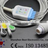 M1986A One Piece ECG Cable and Leadwires Compatible With Philips Patient Monitors