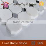Crarara White and Black Floor Tile, Wall Tiles,polished Octagon Marble thumbnail-3