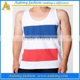 Custom 100% Cotton Men Gym Tank Tops