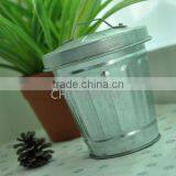 Galvanized Mini Garbage Can thumbnail-1