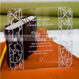2015 clear lucite invitations/acrylic wedding invitation/acrylic wedding invitation card