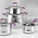9Pcs Stainless Steel Cookware Set Pot With Silicone Handle