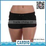 Womens 9% Spandex Hot Boardshort Designer Womens Black Swimwear thumbnail-1