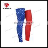 Sublimation Printing French Flag Sunscreen Custom Made Cycling Leg Warmer thumbnail-2
